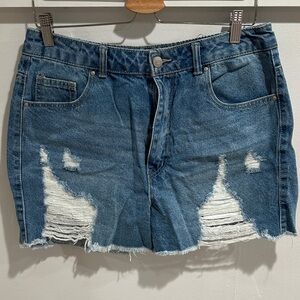 Distressed Denim shorts
